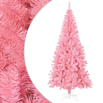 vidaXL Umjetno božićno drvce sa stalkom ružičasto 180 cm PVC