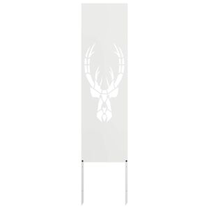 vidaXL Privatnost u vrtu Bijelo 32 x 140 cm Hladno valjana čelična