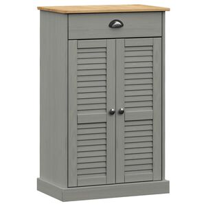 vidaXL Ormarić za cipele VIGO sivi 60 x 35 x 96 cm od masivne borovine