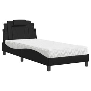 vidaXL Krevet Viana s madracem crni 80 x 200 cm od umjetne kože
