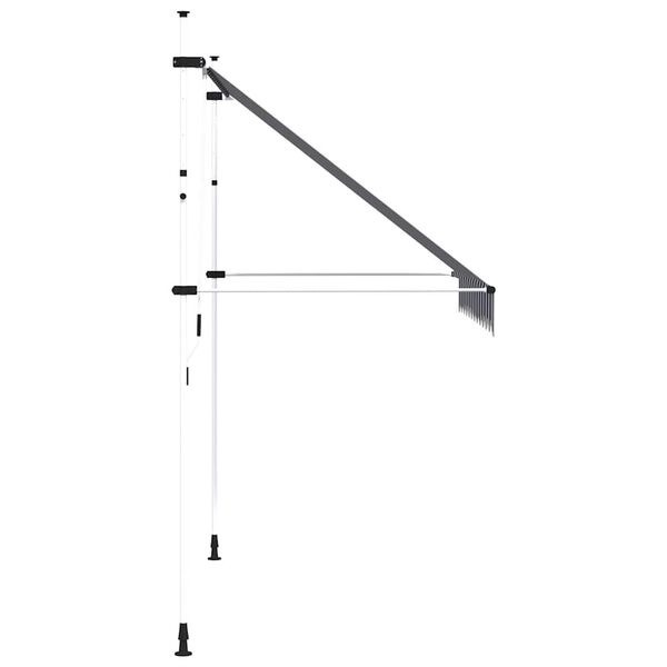 vidaXL Tenda na ručno uvlačenje 250 cm plavo-bijela prugasta