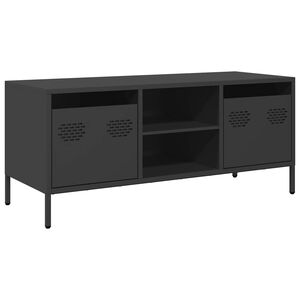 vidaXL TV ormarić crni 101,5x39x43,5 cm hladno valjani čelik