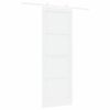 vidaXL Klizna vrata Bijelo 83 x 232 cm Čvrsto borovo drvo