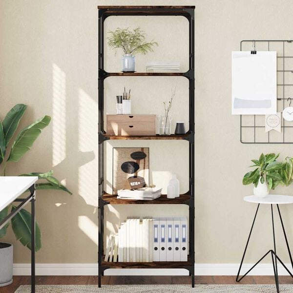 vidaXL Regal za knjige s 5 razina boja hrasta 59 x 35 x 171 cm drveni