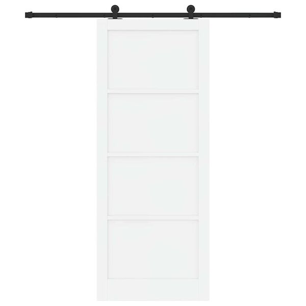 vidaXL Klizna vrata ORKDAL Bijelo 93 x 232 cm Čvrsto borovo drvo