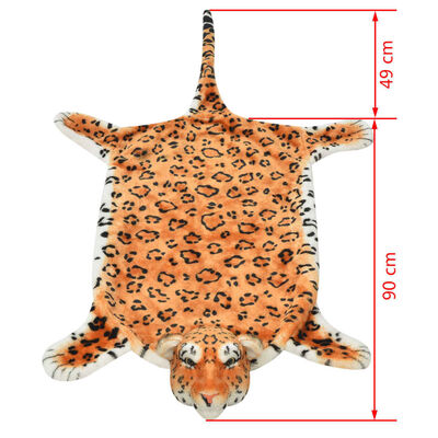 vidaXL Tepih Leopard od Pliša 139 cm Smeđi