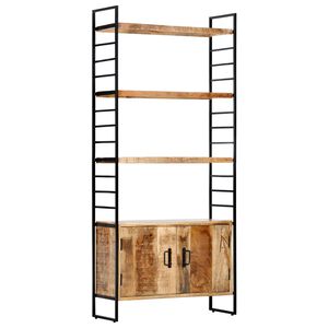vidaXL Police za knjige s 4 razine 80 x 30 x 180 cm grubo drvo manga