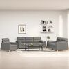 vidaXL 3-dijelni set sofa s jastucima tamnosivi od tkanine