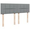 vidaXL Krevet box spring s madracem svjetlosivi 140x200 cm od tkanine