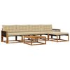 vidaXL Set vanjskih sofa 6 kom. Prirodna i bež