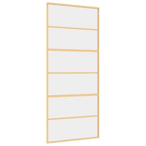 vidaXL Klizna vrata zlatna 90 x 205 cm prozirno staklo ESG i aluminij