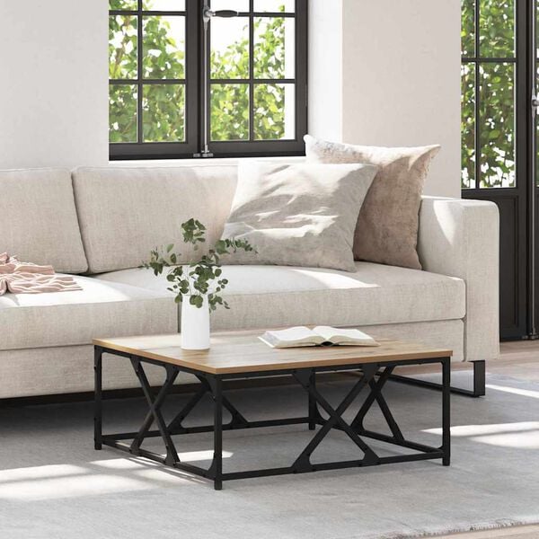 vidaXL Kava Stol Umjetnički hrast 70 x 70 x 30 cm Konstruirano drvo