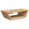 vidaXL Povi&scaron;ene zdjelice za pse 35,5 x 18 x 10,5 cm od bambusa