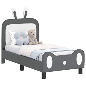 vidaXL Okvir kreveta za malu djecu s naslonom Svjetlosiva 70 x 140 cm