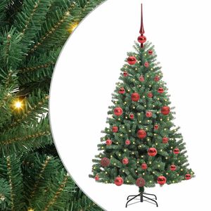 vidaXL Umjetno božićno drvce s nogom Zelena 120 cm PVC i metal