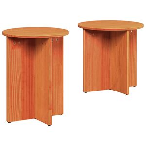 vidaXL Kava Stol 2 kom. Vosak smeđa 41.5 x 41.5 x 46 cm