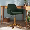 vidaXL Okretna blagovaonska stolica tamnozelena bar&scaron;unasta