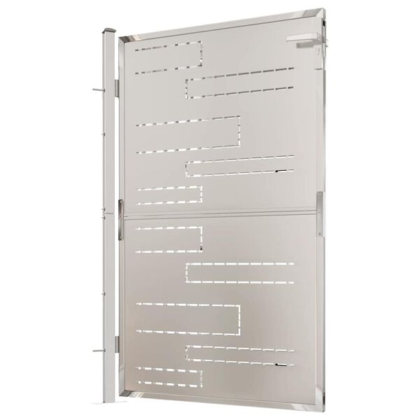 vidaXL Vrtna vrata 100x145 cm nehrđajući čelik