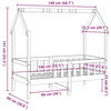 vidaXL Okvir kreveta za dječju kućicu 70 x 140 cm od masivne borovine