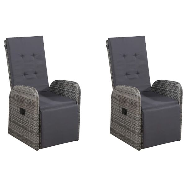 vidaXL 5-dijelni vrtni blagovaonski set sivi