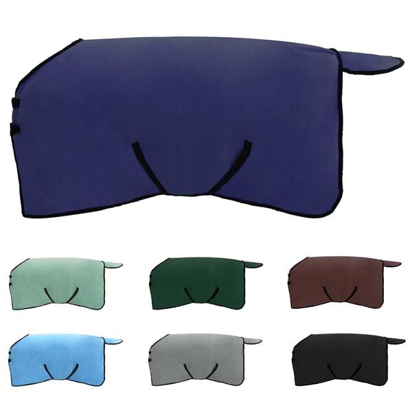 vidaXL Pokrivač za konje Mornarsko plava Poliester