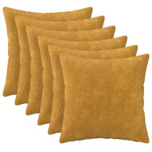 vidaXL Presvlaka za jastuk 6 pcs HEERLEN Žuta 35 x 35 cm