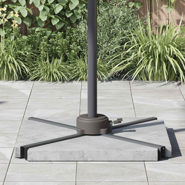 vidaXL Baza za suncobran Srebrno 23 x 14 x 6 cm