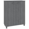 vidaXL Ormarić za cipele HAMAR tamnosivi 85x40x108 cm masivna borovina