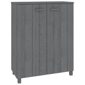 vidaXL Ormarić za cipele HAMAR tamnosivi 85x40x108 cm masivna borovina