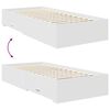vidaXL Krevetna konstrukcija Bijelo 90 x 190 cm Konstruirano drvo