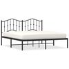 vidaXL Metalni okvir za krevet s uzglavljem crni 160x200 cm