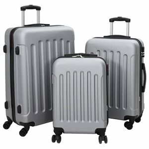 vidaXL Kofer 3 kom. Srebrna 50 x 31 x 78 cm ABS plastika