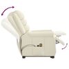 vidaXL Masažna fotelja na podizanje od umjetne kože krem