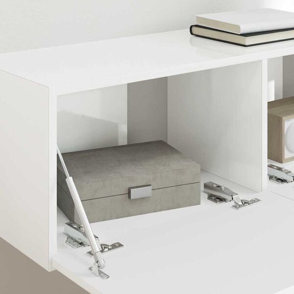 vidaXL TV zidni ormar Zidne 2 pcs Sjajno bijelo 98 x 31 x 29,5 cm