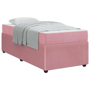 vidaXL Krevetna konstrukcija Ružičasta 80 x 200 cm tkanina