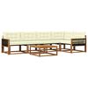 vidaXL Set vanjskih sofa s jastukom 6 pcs Prirodna i krem