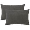 vidaXL Presvlaka za jastuk 2 pcs HEERLEN Tamnosiva 50 x 75 cm Bar&scaron;un