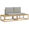 vidaXL Set vanjskih sofa 2 kom. Bijela i svjetlosiva Poliester