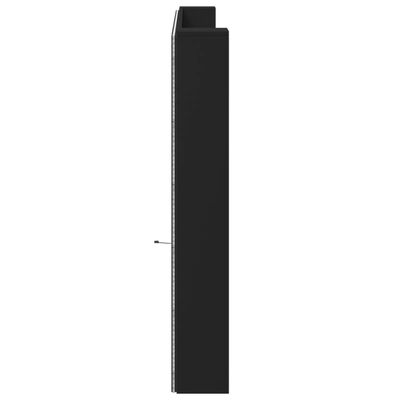 vidaXL Ormarić za uzglavlje s LED svjetlima crni 220 x 16,5 x 103,5 cm