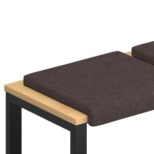 vidaXL Jastučić za klupu 4 kom. Tkanina Tamno smeđa Dubina 35 cm