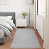 vidaXL Faux Rabbit Fur Rug Olite Siva 100 x 200 cm Poliester