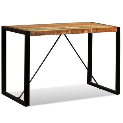 vidaXL Blagovaonski stol od masivnog obnovljenog drva 120 cm