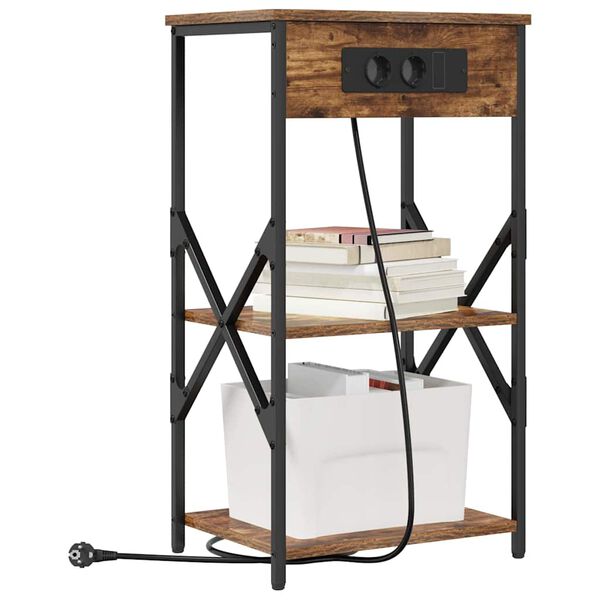 vidaXL Noćni ormar Dimljeni hrast 41 x 31 x 76 cm Konstruirano drvo