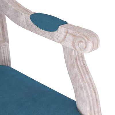 vidaXL Fotelja plava 54 x 59 x 99 cm baršunasta