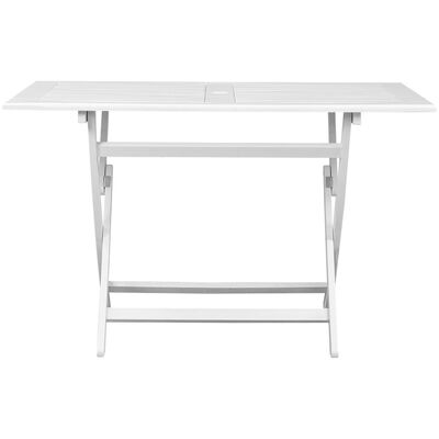 vidaXL Vrtni stol od masivnog bagremovog drva bijeli 120 x 70 x 75 cm