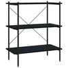 vidaXL Police s 3 razine crne 80 x 40 x 92 cm