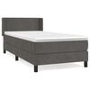 vidaXL Box spring krevet s madracem tamnosivi 90x200 cm bar&scaron;unasti