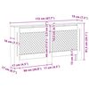 vidaXL Pokrov za radijator 172 x 19 x 81,5 cm MDF