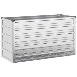 vidaXL Povi&scaron;eni vrtni krevet Srebrna 100 x 40 x 55 cm cinkani