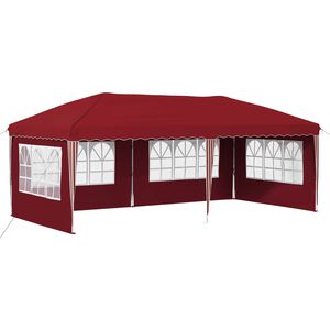 vidaXL Rastezljivi &scaron;ator za zabave 574 x 289 x 245 cm Tamno crvena